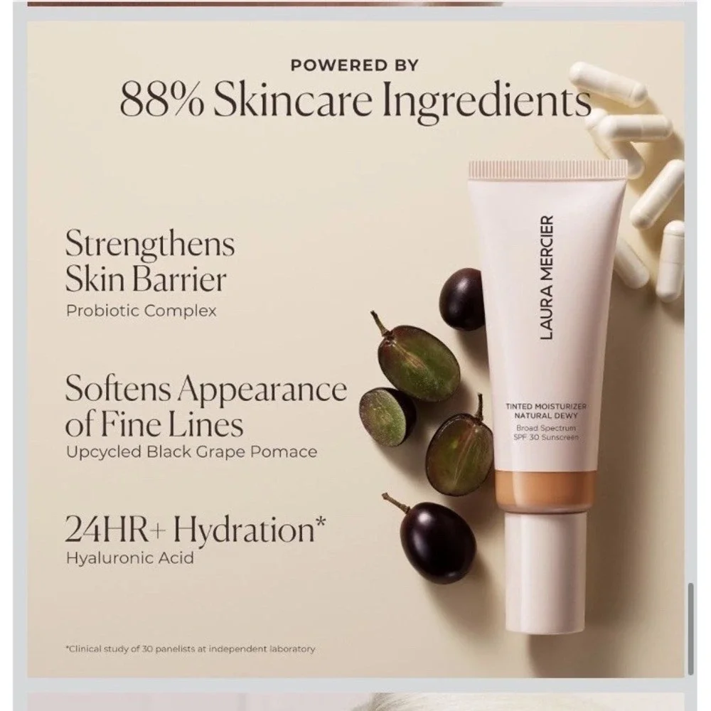 Laura Mercier Tinted Moisturizer Natural Dewy SPF 30 2N MAPLE 0.5oz/15ml